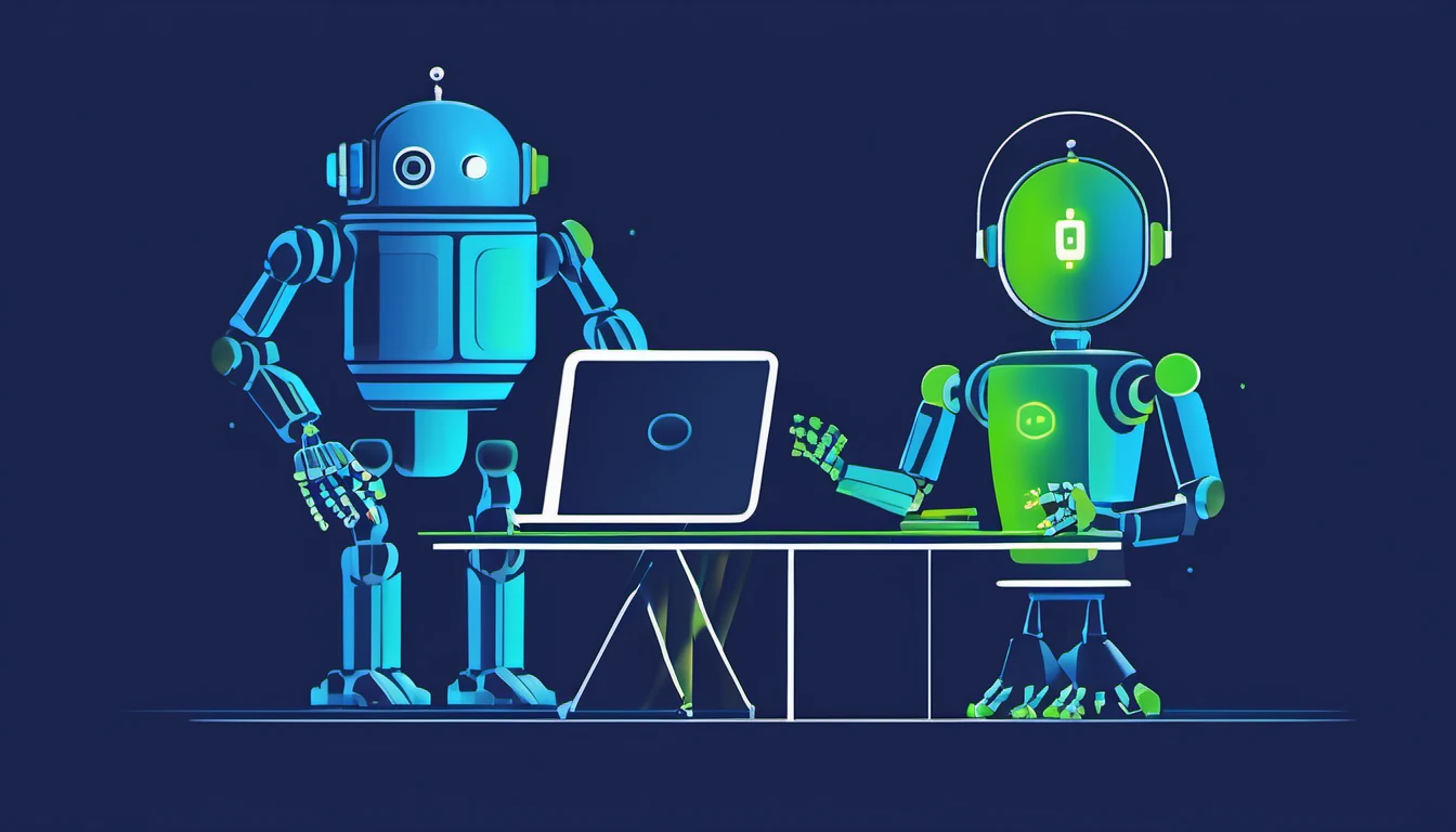 Abstract editorial illustration for a Responsible AI article: The Era of Free Intelligence: Redesigning Data Systems for Agents