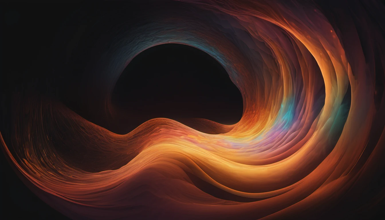 Abstract editorial illustration for a Responsible AI article: Google's Redesigned Search Box: A Shift Towards Conversational AI