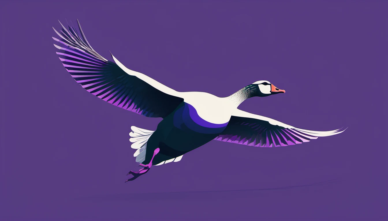 Abstract editorial illustration for a Responsible AI article: Revolutionizing AI Coding: Goose Offers a Free Alternative to Claude Code