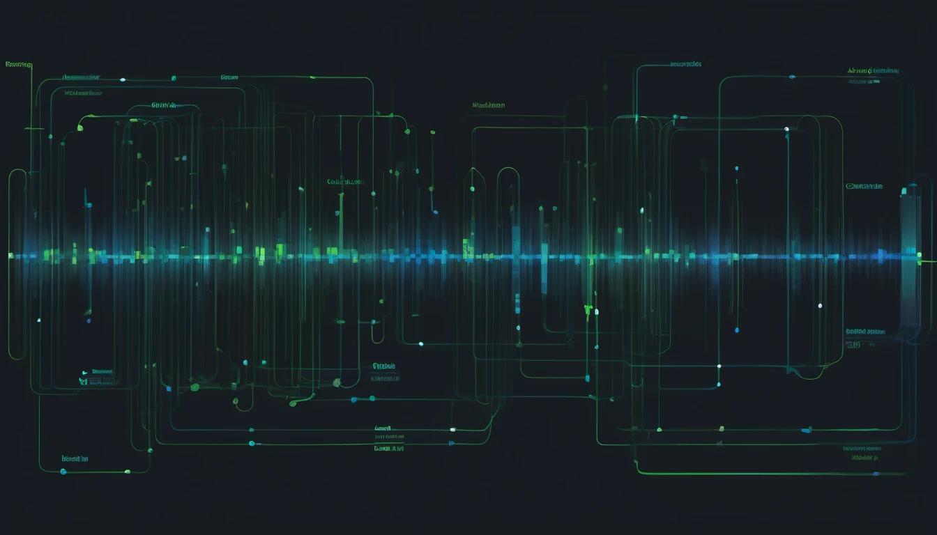 Abstract editorial illustration for a Computer Vision article: Streamlining Video Compression: Optimized Adaptive Loop Filter in VVC