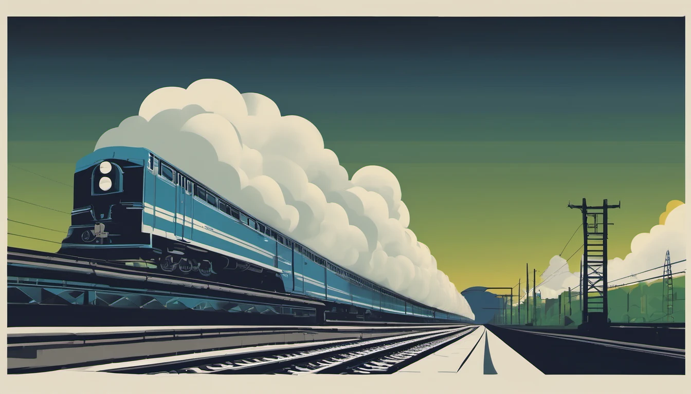 Abstract editorial illustration for a Computer Vision article: Railway Secures $100 Million to Challenge AWS with AI-Native Cloud Infrastructure
